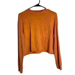 Madewell Women’s Burnt Orange Front Pocket Crop Top